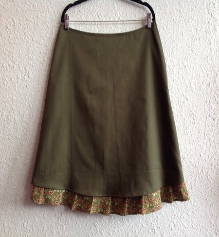 

Green A-Line Cotton-Blend Vintage Skirts, Bottoms