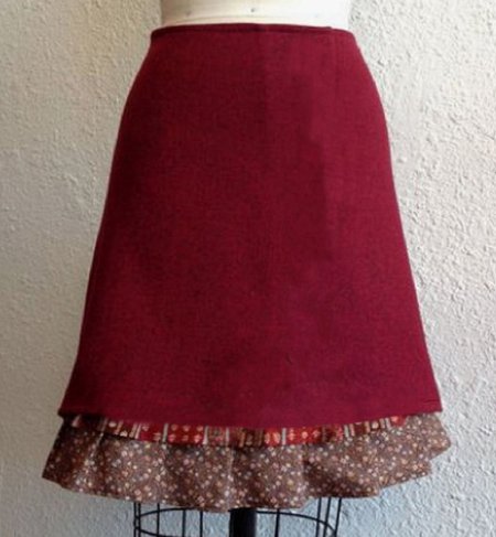 

Wine Red Cotton-Blend Vintage Polka Dots A-Line Skirts, Bottoms