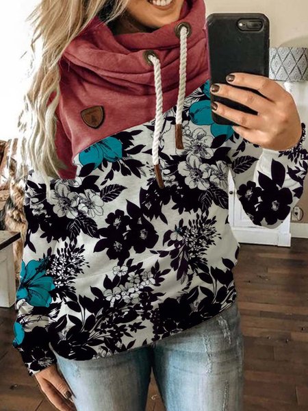 

Red Casual Cotton-Blend Long Sleeve Printed Sweatshirt, Hoodies & Sweatshirts