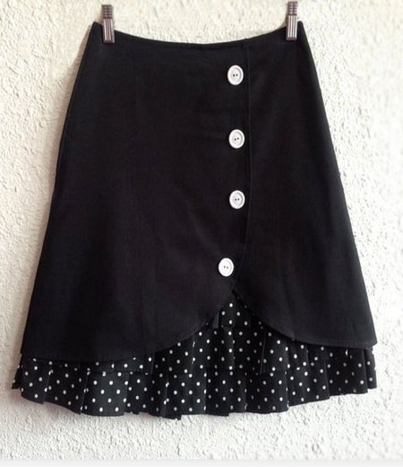 

Black Cotton-Blend Sweet Skirts, Bottoms