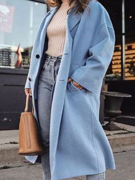

Blue Casual Jacket, Trench Coats