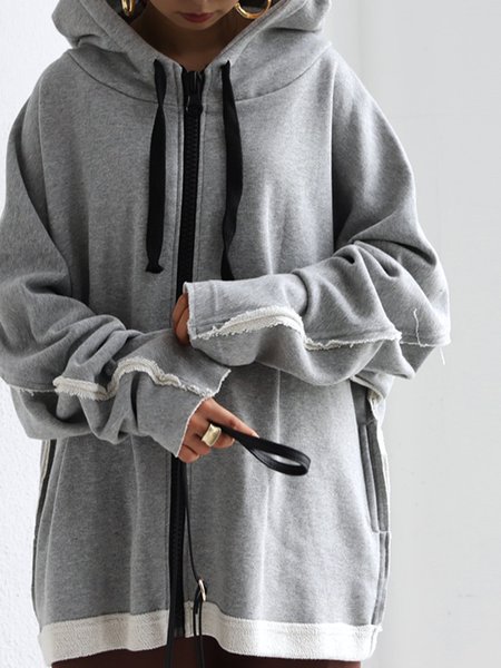 

Hoodie Knitted Long Sleeve Plain Sweatshirts, Light gray, Sweatshirts & Hoodies