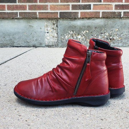 

Leather Boots, Red, Boots