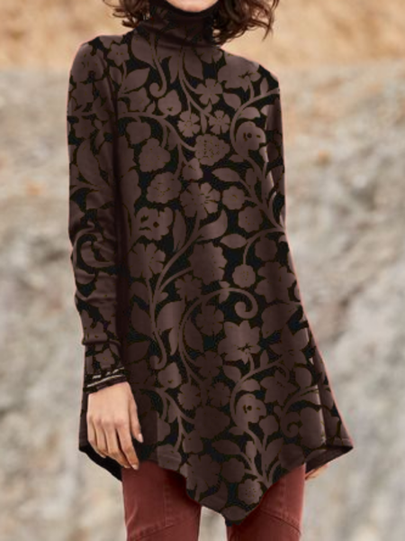 

Floreale Casuale Bohemian Top Taglia Grande, Nero, Blouses & Shirts