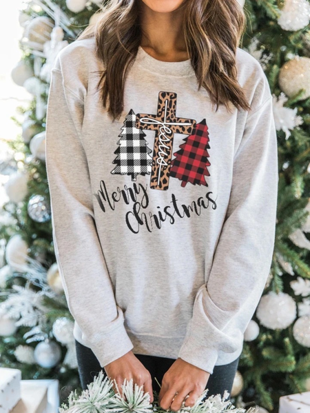 

Plus size Long Sleeve Christmas Sweatshirt, Gray, Hoodies&Sweatshirts