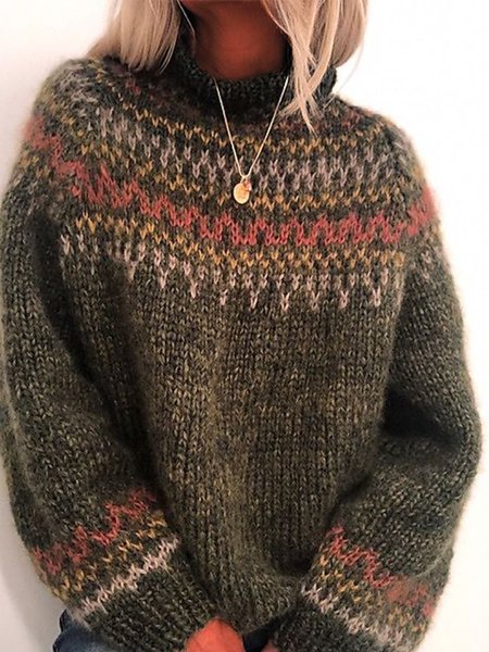 

Coffee Vintage Crew Neck Long Sleeve Shift Sweater, Sweaters