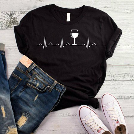 

When Wine is Life Women's T-shirt, Black, T-shirts