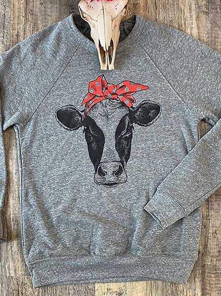 

Gray Animal Raglan Sleeve Sweatshirt, Hoodies & Sweatshirts