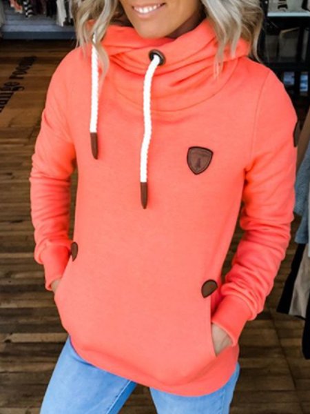 

Red Patchwork Long Sleeve Cotton-Blend Sweatshirt, Hoodies&Sweatshirts