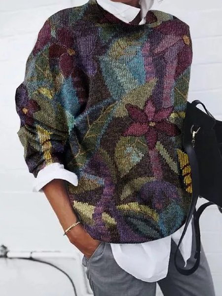 

Floral Knitted Shirts & Tops, Color, Knitwear & Sweaters