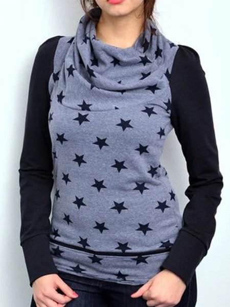 

Blue Cotton-Blend Vintage Sweatshirt, Winter Clearance