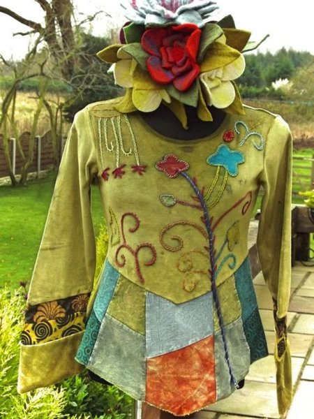 

Casual Long Sleeve Plus Size Printed Tops, Green, Blouses & Shirts