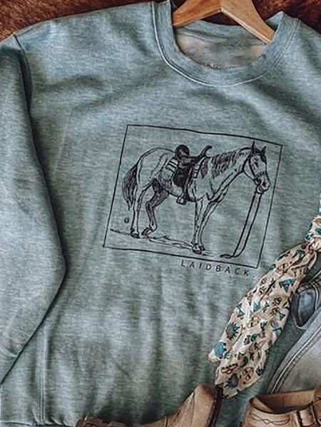 

Blue Long Sleeve Crew Neck Animal Shift Sweatshirt, Hoodies & Sweatshirts