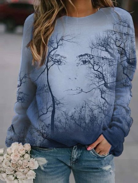 

Blue Long Sleeve Cotton-Blend Printed Abstract Tops, Hoodies & Sweatshirts