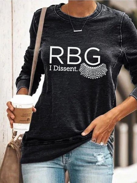 

Ruth Bard Ginsburg Printed Casual Ladies Pullover Top, Black, Hoodies&Sweatshirts