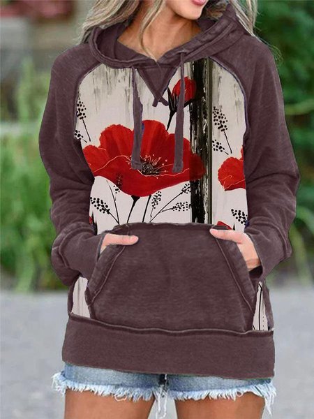 

Purple Hoodie Long Sleeve Printed Sweatshirt, Hoodies & Sweatshirts