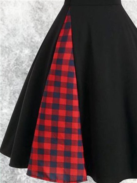 

Checkered/plaid Vintage Weaving Dress, Black, Dresses