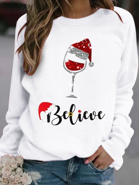 

Natale vino Bicchiere Stampa T-shirt, Bianco, Hoodies & Sweatshirts