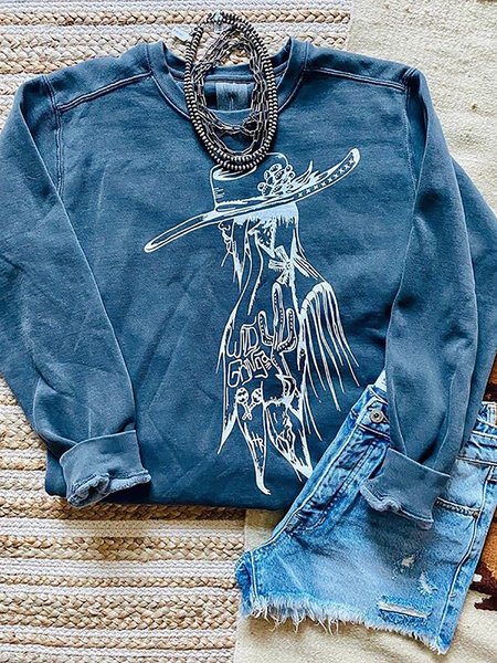 

Blue Shift Crew Neck Long Sleeve Abstract Sweatshirt, Hoodies&Sweatshirts