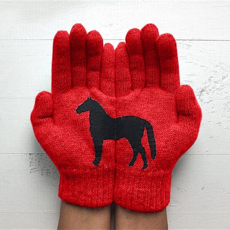 

Winter Warm Gloves, Red, Women Gloves