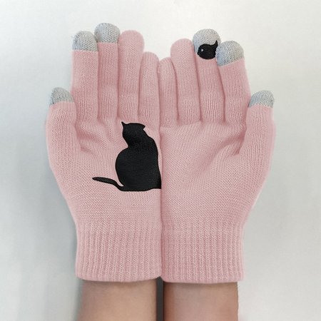 

Winter Warm Gloves & Mittens, Pink, A