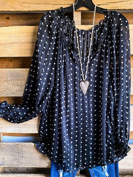 White Shift Casual Shirts & Tops, Black, Tops
