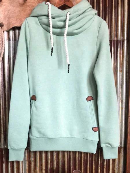 

Casual Long Sleeve Hoodie, Blue, Hoodies & Sweatshirts