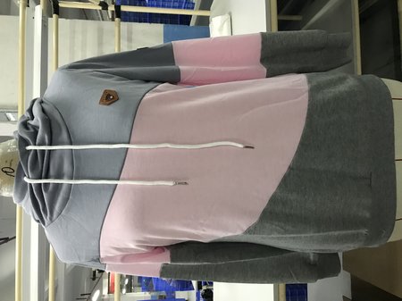 

Pink Patchwork Casual Sweatshirt, Hoodies&Sweatshirts