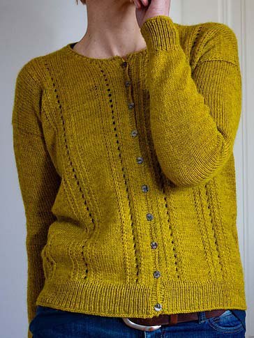

Cotton-Blend Vintage Jacket, Yellow, Cardigans