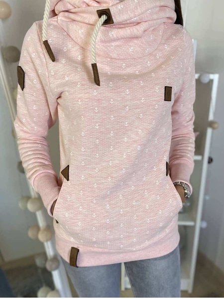 

Pink Drawstring Shift Hoodie Casual Sweatshirts, Sweatshirts & Hoodies