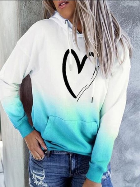 

Vintage Felpa con Cappuccio Maniche Lunghe Amore Graduale Statement Casuale Felpa, Celeste, Hoodies & Sweatshirts