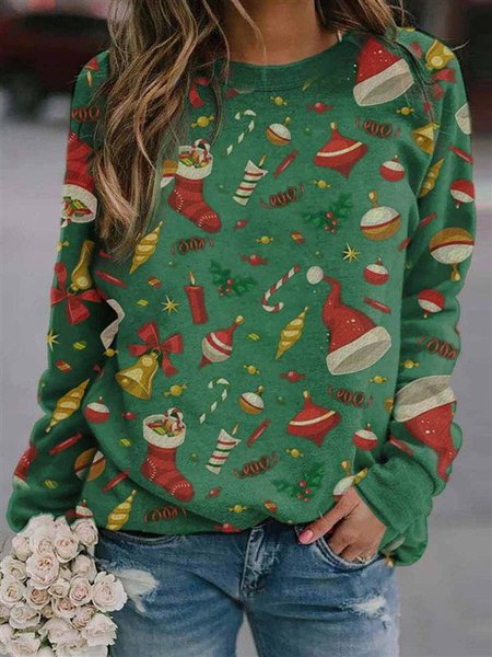 

Casuale Girocollo Maniche Lunghe Top, Verde, Hoodies & Sweatshirts