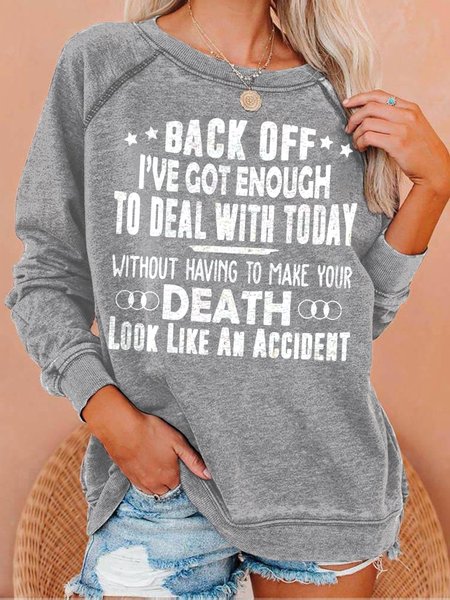 

Enough To Deal With Today Women's Sweatshirt, Gray, Hoodies & Sweatshirts