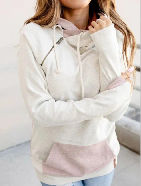 

Pink Plain Casual Hoodie Sweatshirt, Hoodies&Sweatshirts