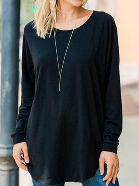 

Black Plain Casual Shirts & Tops, Tunics