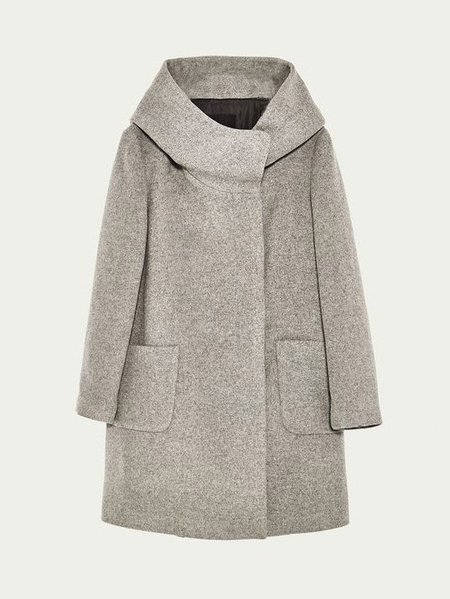 

Casual Wool Blend Fleece Coat, Gray, Coats