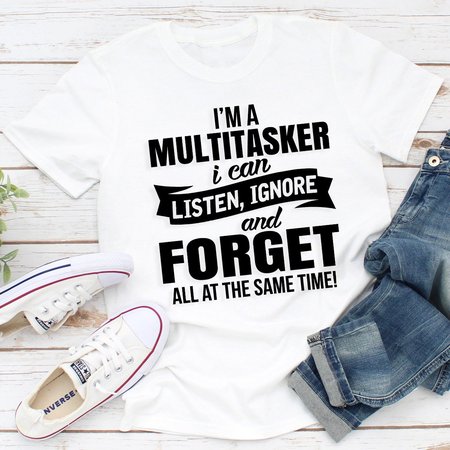 I'm A Multitasker  Women's T-shirt White/M