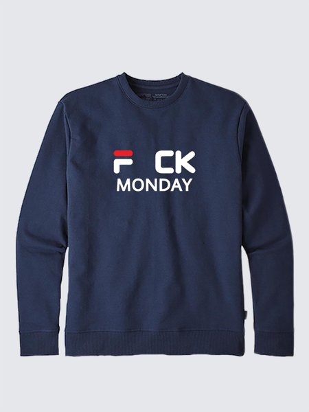 

Casual Cotton-Blend Men's Fashion Print Sweatshirt, Navy blue, Hoodies&Sweatshirts