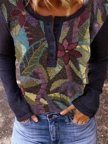 

Scollo a V Top Vintage Misto Cotone, Come immagine, Blouses & Shirts