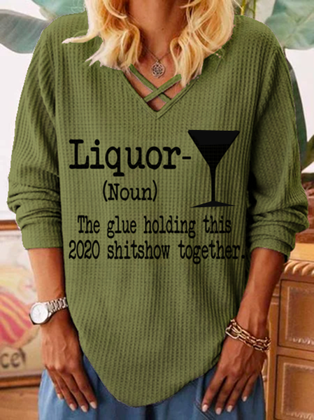 

Green Shift Knitted V Neck Long Sleeve Shirts & Tops, Blouses & Shirts