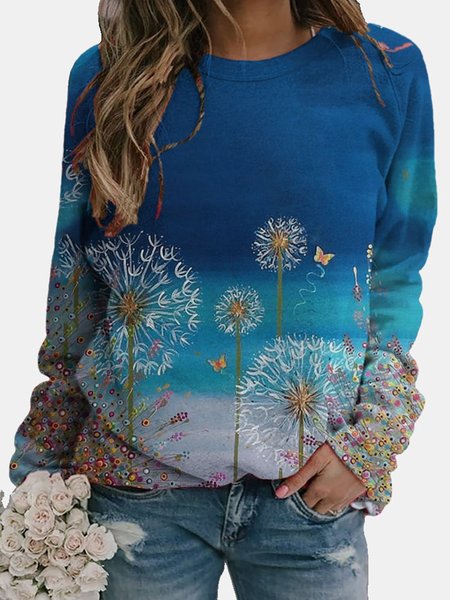 

Blu Maniche Lunghe Girocollo Vintage Top, Hoodies & Sweatshirts