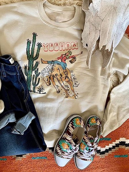 

Apricot Animal Long Sleeve Sweatshirt, Hoodies&Sweatshirts