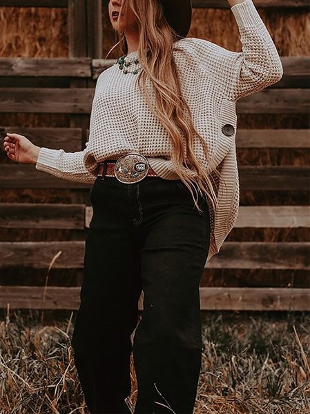 

Apricot Casual Acrylic Sweater, Sweaters