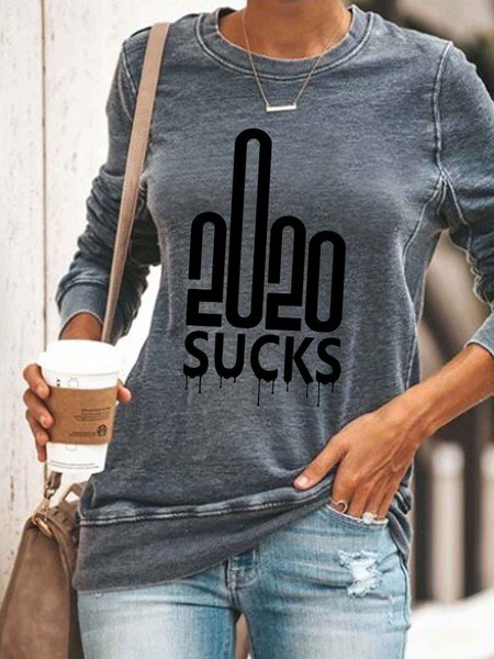

2020 Middle Finger Sweatshirt, Gray, Hoodies&Sweatshirts