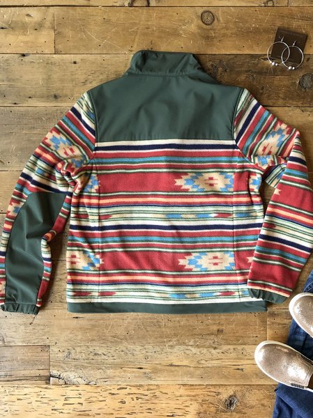 

Paneled Tribal Long Sleeve Jacket, As picture, Coats