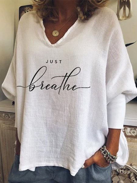 

White Long Sleeve Shift T-shirt, Tops