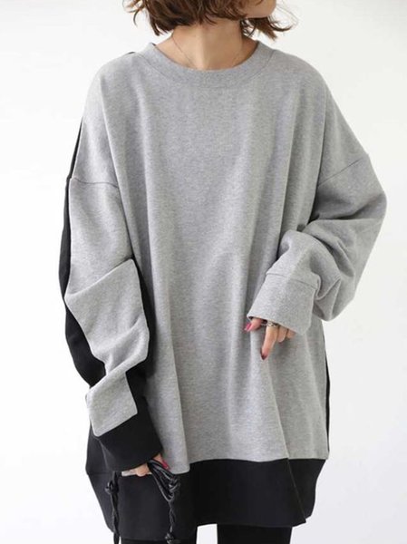 

Crew Neck Casual Sweatshirt, Gray, Sweatshirts & Hoodies