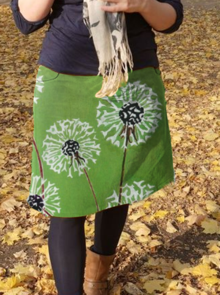 

Printed Casual Skirt, Green, Skirts