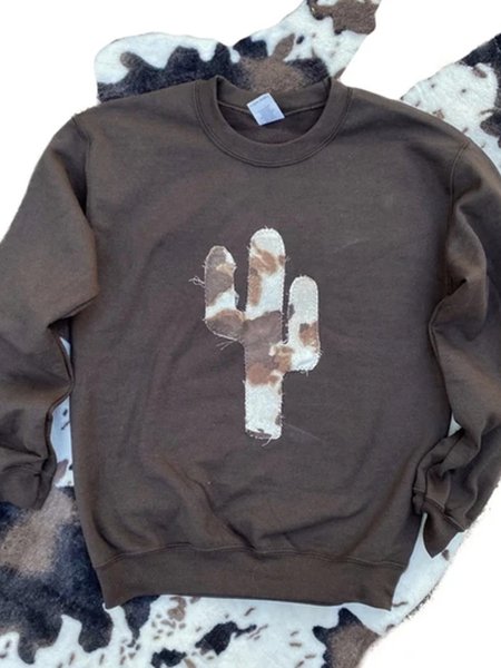 

Gray Casual Printed Round Neck Sweatshirt, Hoodies & Sweatshirts