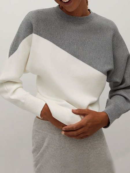 

Long Sleeve Holiday Sweater, White-gray, Sweaters